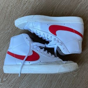 Red Nike Blazers, women’s size 7.5